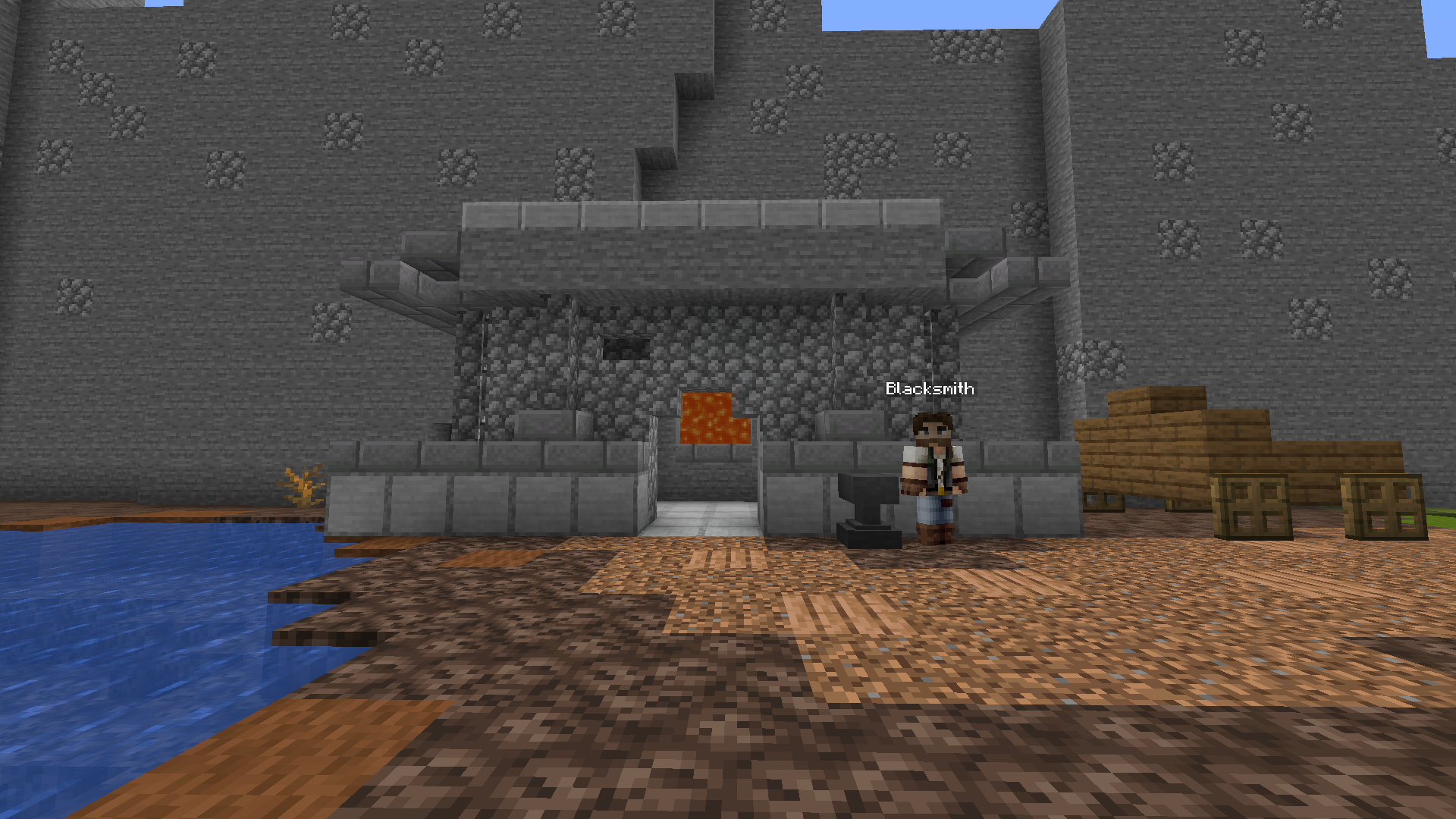 the blacksmith's forge.