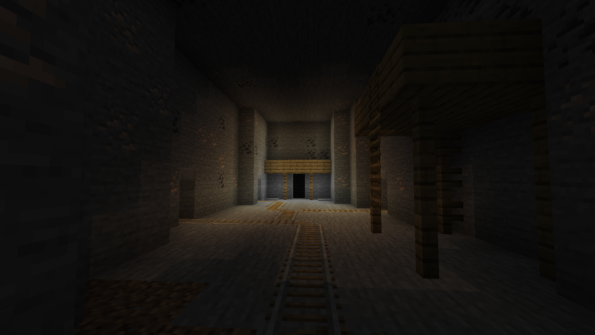 A mineshaft room.